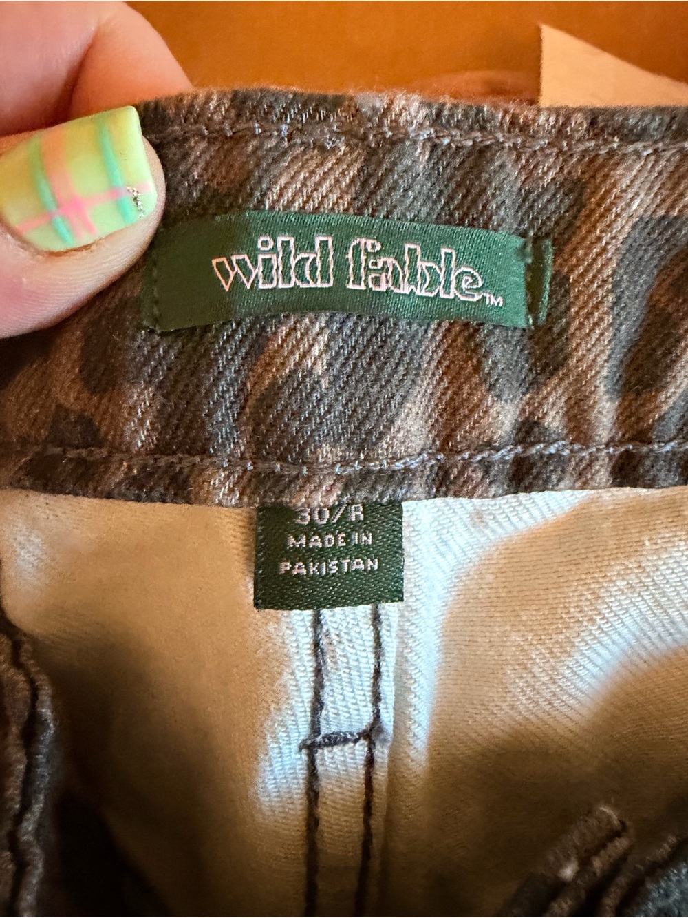 NWT wild fable Sz 30 Brown Leopard Print Wide Leg Jeans - Picture 5 of 8